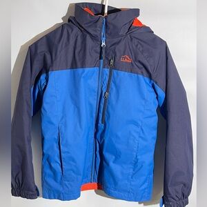 L.L. Bean Kids Bright Blue and Dark Navy Winter Coat 10/12